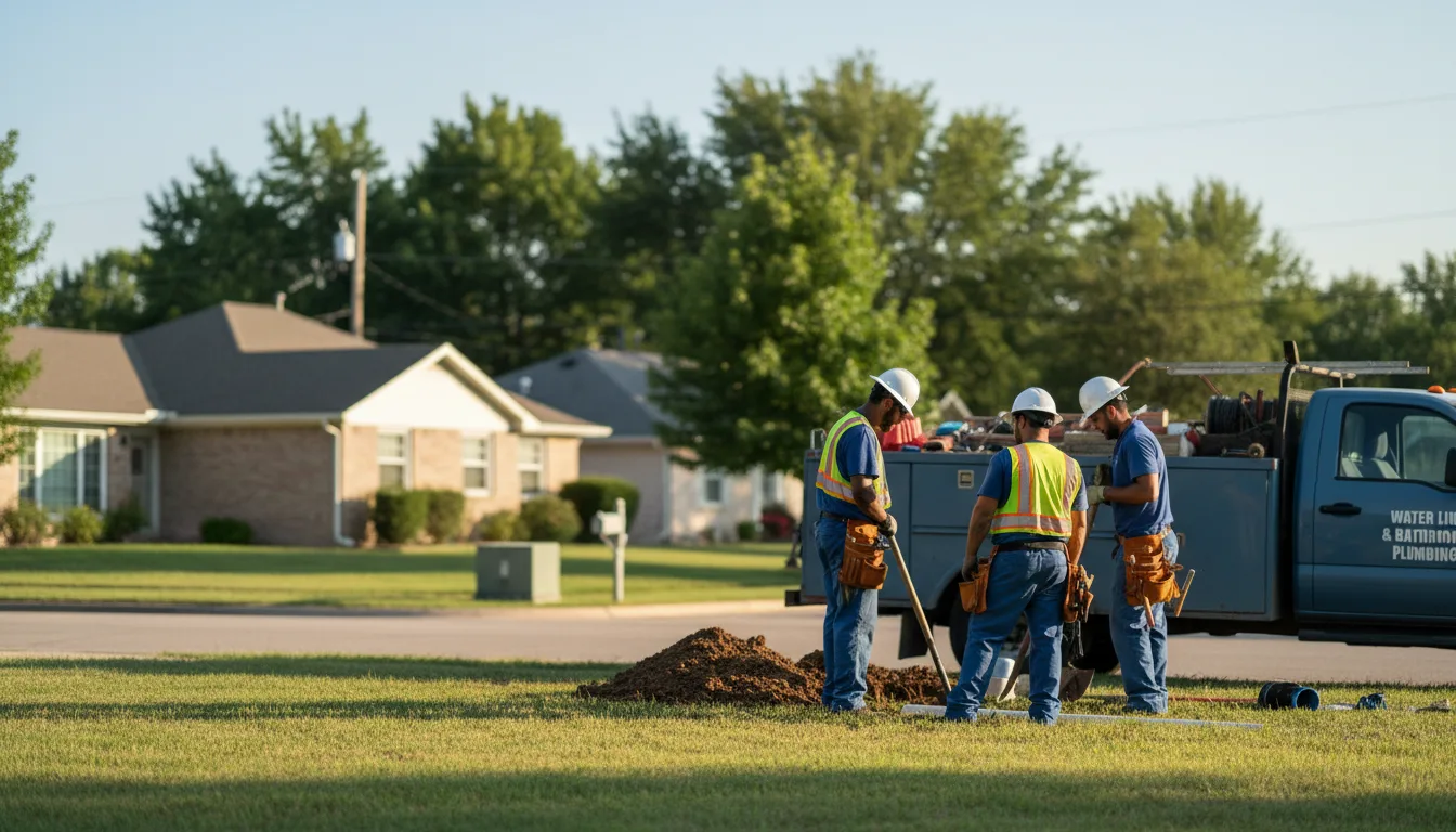 Residential water line and bathroom plumbing service in Hope, RI